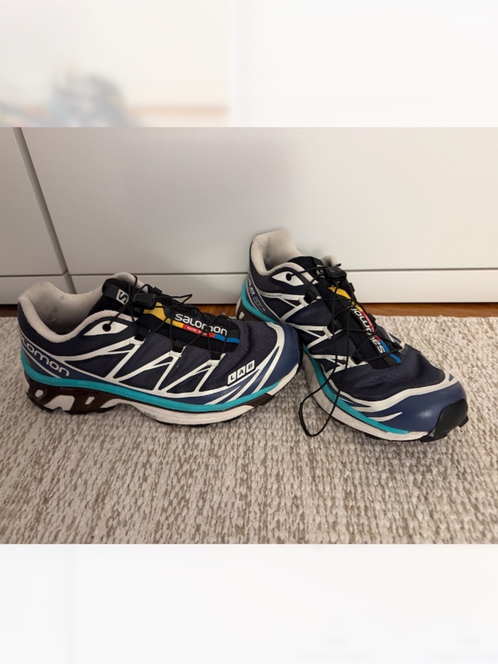 Salomon Lab XT-6 Sneakers W sz8/M sz 7 Navy/Black/Blue/White